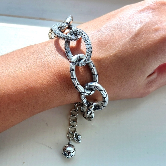Brighton Jewelry - Brighton Silvertone Link Studded Bracelet